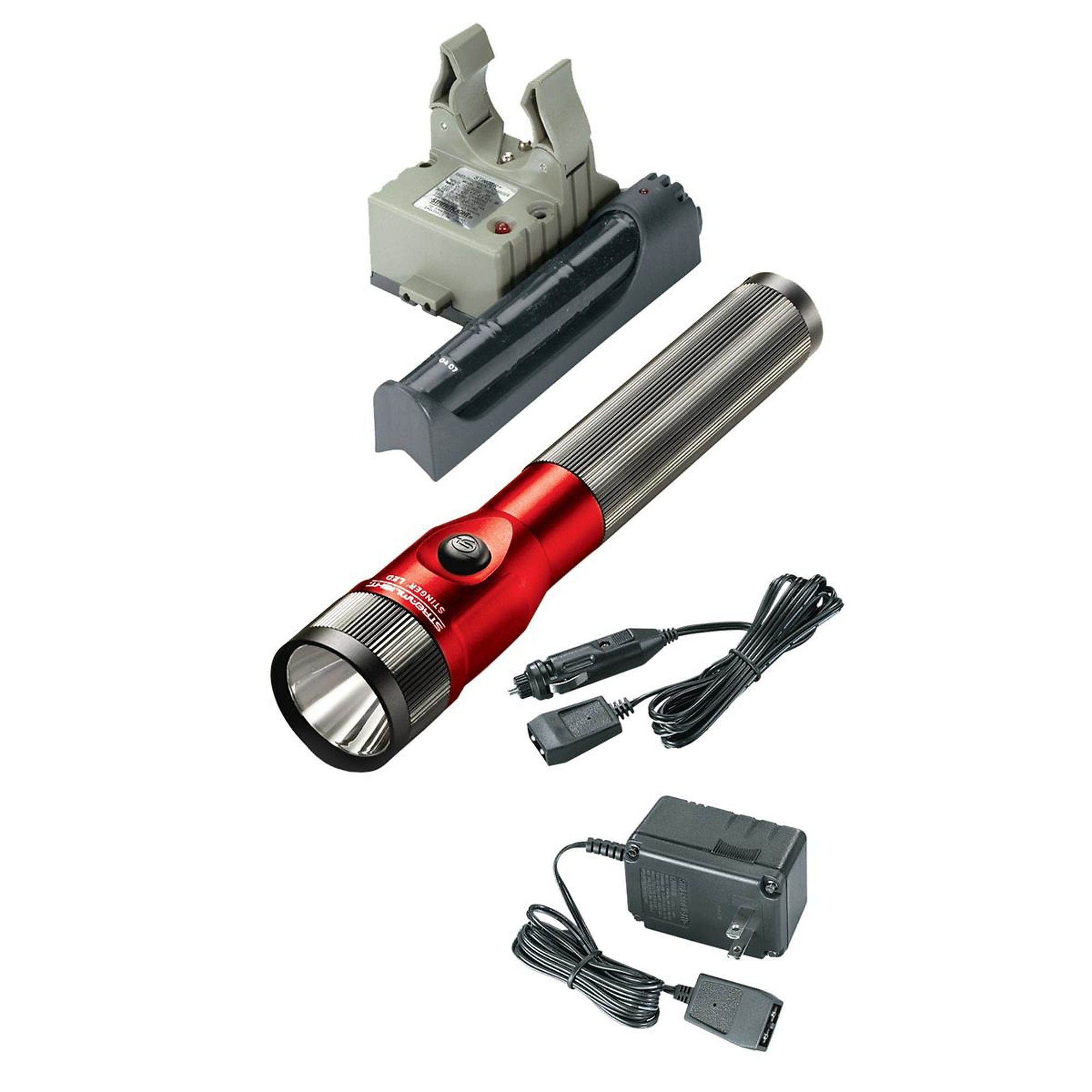 Streamlight Stinger LED Rechargeable Handheld Flashlight — 425 Lumens, 322m Beam, Red, Model# STL75612